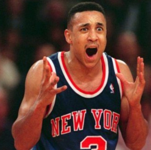 John Starks (Hardwood Classic)-(Knicks)-(Jersey)-(Blue)-(New)-(Size L)-$85.00 - Picture 9 of 15